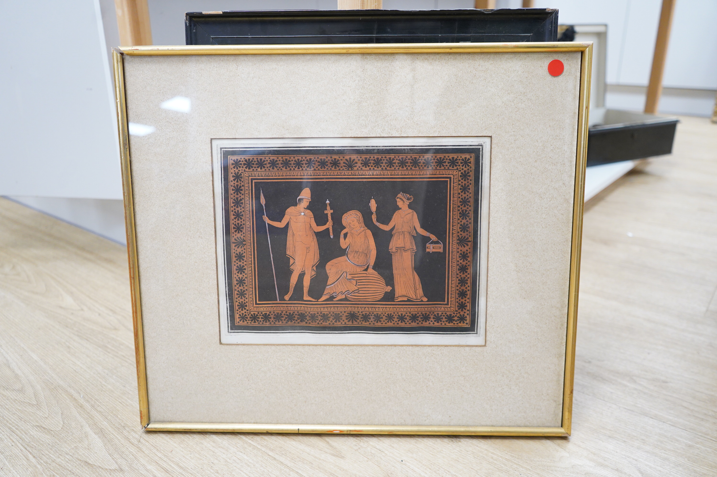 Sir William Hamilton RA (1730-1803), five coloured engraved plates from ‘Collection of Etruscan, Greek, and Roman Antiquities’, largest 25 x 33cm